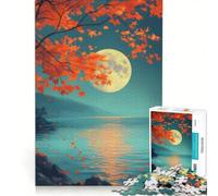 Puzzle per adulti da 1000 pezzi: La luna splende sul mare turchese gioco educativo per divertimento in famiglia collezione d'artista belle arti 50x75cm