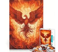 Puzzle per adulti da 1000 pezzi "La maestosa fenice che risorge" un gioco impossibile che migliora la memoria con pezzi a incastro di forma casuale 38x52cm