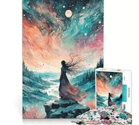 Puzzle per adulti da 1000 pezzi La magia del Nord gioco per famiglie difficile e stimolante compleanno e Natale 38x52cm