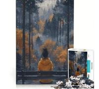 Puzzle per adulti da 1000 pezzi La misteriosa foresta della solitudine antistress da assemblare compleanno e Natale 38x52cm