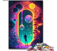 Puzzle per adulti da 1000 pezzi "La porta sull'ignoto" in legno, rompicapo ad alta difficoltà per adolescenti, 50x75cm, gioco interattivo per famiglie