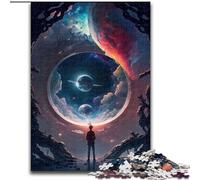 Puzzle per adulti da 1000 pezzi "La porta verso l'ignoto", puzzle in legno, regalo perfetto per compleanni, feste, decorazioni spaziali, 1000 pezzi(50x75cm)