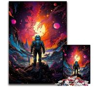 Puzzle per adulti da 1000 pezzi La psichedelia colorata degli esploratori spaziali Puzzle in legno Regalo perfetto per familiari e amici Adatto per età 1000 pezzi (75x50cm)
