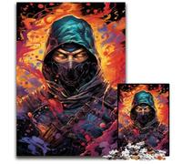 Puzzle per adulti da 1000 pezzi La psichedelia colorata del Ninja Killer Puzzle in legno Rilassati e sfida Decorazione per la casa colorata Arte amici 1000 pezzi (75x50 cm)