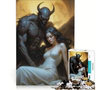 Puzzle per adulti da 1000 pezzi "La Signora degli Incubi Angelo e Demone" gioco interattivo difficile e stimolante ideale come regalo per tutta la famiglia 38x26cm