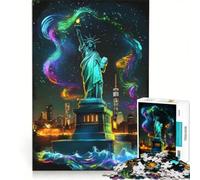 Puzzle per adulti da 1000 pezzi: La Statua della Libertà in The Bright Flash gioco impossibile attività divertenti da fare in casa regali di Natale e compleanno 50x75cm