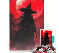 Puzzle per adulti da 1000 pezzi "La strega sotto la luna rossa" gioco rompicapo difficile ideale come regalo per tutta la famiglia 50x75cm