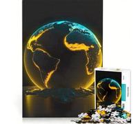 Puzzle per adulti da 1000 pezzi "La Terra nello spazio", gioco pratico, ideale per passare il tempo durante le vacanze a casa, con poster e foglio di curiosità abbinati 50x75cm