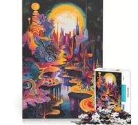 Puzzle per adulti da 1000 pezzi "La Terra - Un dipinto ad olio" gioco impossibile attività divertenti da fare in casa regali di Natale e compleanno 38x26cm