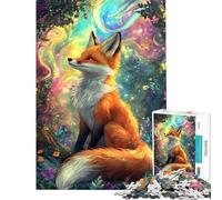 Puzzle per adulti da 1000 pezzi "La volpe incantata al chiaro di stella" gioco intellettuale per famiglie decorazione perfetta ottimo regalo e giocattolo (dimensioni 38x26cm)