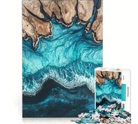 Puzzle per adulti da 1000 pezzi "L'abbraccio dell'oceano" in resina gioco educativo difficile e stimolante regalo di Natale o compleanno 38x26cm
