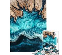 Puzzle per adulti da 1000 pezzi "L'abbraccio dell'oceano" puzzle artistico in resina per adulti gioco rompicapo decorazione da parete regalo per amici e familiari (dimensioni 38x52cm)