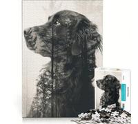 Puzzle per adulti da 1000 pezzi Labrador Double Exposure gioco pratico taglio di precisione regalo di compleanno e unico 38x52cm