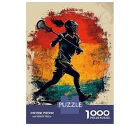Puzzle Per Adulti Da 1000 Pezzi Lacrosse Player Silhouette Puzzle Per Adulti Giochi Rilassanti Difficili Ottimo Regalo Per I Giocatori 38x26cm/1000pcs