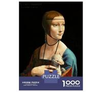 Puzzle Per Adulti Da 1000 Pezzi Lady with An Ermine Puzzle Per Adulti Giochi Per Famiglie Difficili Impegnativi Da Completare 70x50cm/1000pcs