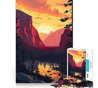 Puzzle per adulti da 1000 pezzi,Lago Yosemite,Pixel Art,Bordo fine,Gioco di risoluzione problemi,Relax,Gioco artistico per compleanno (50x75cm)