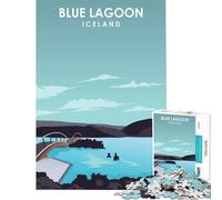 Puzzle per adulti da 1000 pezzi Laguna Blu Islanda viaggio gioco pratico sfida per l'intelligenza giocattolo avvincente regalo di compleanno per donne (dimensioni 75x50cm)