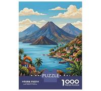Puzzle Per Adulti Da 1000 Pezzi Lake Atitlán, Guatemala Travel Puzzle Giochi Rilassanti Difficile Impegnativo Da Completare 52x38cm/1000pcs