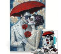 Puzzle per adulti da 1000 pezzi L'amore è cieco - Coppia romantica gioco per famiglie difficile e stimolante compleanno e Natale 38x26cm