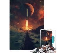 Puzzle per adulti da 1000 pezzi Lancio di un razzo nello spazio Gioco di logica e analisi difficile e stimolante adatto a ragazzi dai 14 anni in su 50x75cm