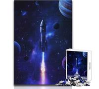 Puzzle per adulti da 1000 pezzi, lancio di un razzo nello spazio, gioco intellettuale, sfida difficile, idee regalo, dimensioni 38x26cm