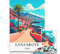Puzzle per adulti da 1000 pezzi, Lanzarote, Spagna, decorazione murale, stimolante da completare, ideale come regalo per tutta la famiglia 38x52cm