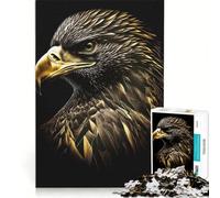 Puzzle per adulti da 1000 pezzi "L'aquila nera dorata" gioco rompicapo assemblaggio di modelli ottimo regalo per gli appassionati di videogiochi 38x26cm