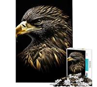 Puzzle per adulti da 1000 pezzi "L'aquila nera e oro" - Giocattolo decorativo per la casa - Sfida impegnativa - Regalo per amici e familiari (50x75cm)