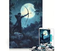 Puzzle per adulti da 1000 pezzi: L'arciere al chiaro di luna, gioco rompicapo, difficile, ideale come regalo per tutta la famiglia 38x52cm