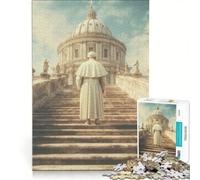 Puzzle per adulti da 1000 pezzi: L'ascesa del Papa alla Cupola del Vaticano Un gioco pratico divertente e spiritoso perfetto anche come decorazione da scrivania 50x75cm