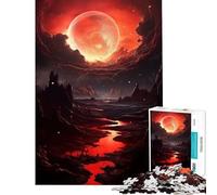 Puzzle per adulti da 1000 pezzi "L'Ascesa della Luna di Sangue" - Difficile e stimolante - Regalo per donne - Antistress - Gioco per maggiori di 14 anni (38x26cm)