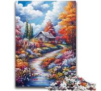 Puzzle per adulti da 1000 pezzi "L'autunno arriva a casa" per adolescenti, giocattoli educativi per l'apprendimento, giochi per famiglie, regali per amici e parenti (50x75cm)