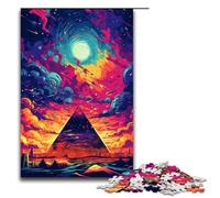 Puzzle per adulti da 1000 pezzi Le piramidi d'Egitto sono circondate da schizzi Molti puzzle colorati Giochi educativi per la casa Giocattoli fai da te Ottimo regalo per i giochi 75x50 cm