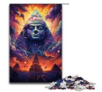Puzzle per adulti da 1000 pezzi le piramidi d'Egitto sono circondate da schizzi un gioco intellettuale pieno di colori ideale come regalo per tutta la famiglia 75x50 cm