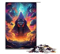 Puzzle per adulti da 1000 pezzi le piramidi d'Egitto sono circondate da schizzi Un sacco di puzzle colorati per un gioco educativo una sfida un giocattolo unico per la casa e un regalo 75x50 cm