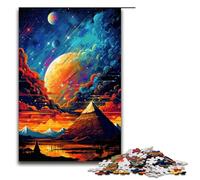 Puzzle per adulti da 1000 pezzi le piramidi d'Egitto sono circondate da schizzi Un sacco di puzzle colorati per un gioco educativo una sfida un giocattolo unico per la casa e un regalo 75x50 cm
