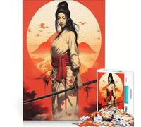 Puzzle per adulti da 1000 pezzi L'eleganza delle geisha e dei samurai, gioco impossibile, passatempo ideale per le vacanze a casa, compleanno e Natale 38x52cm