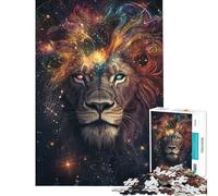 Puzzle per adulti da 1000 pezzi "Leone del Cosmo" - Attività per famiglie allena la mente e le mani - Gioco dal design accattivante 50x75cm
