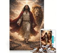 Puzzle per adulti da 1000 pezzi Leone di Giuda gioco pratico divertente e spiritoso ideale da aggiungere alla lista dei desideri con Babbo Natale 50x75cm