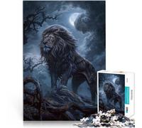 Puzzle per adulti da 1000 pezzi Leone gotico Fatto di cartone per e da 14 anni in su Divertimento in famiglia È ideale come regalo per tutta la famiglia misurare：38x52cm