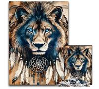 Puzzle per adulti da 1000 pezzi, leone indiano, antistress, ideale per trascorrere il tempo in casa, un'opera d'arte per bambini dai 14 anni in su, 50x75cm