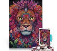 Puzzle per adulti da 1000 pezzi Leone nell'arte colorata Fatto di cartone per età pari o superiore a 14 anni Giochi educativi fai da te perché è ideale come regalo per tutta la famiglia