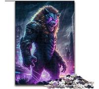 Puzzle per adulti da 1000 pezzi Leone Umano, giochi educativi per la decorazione della casa, ideale come regalo per tutta la famiglia dimensioni 50x75cm
