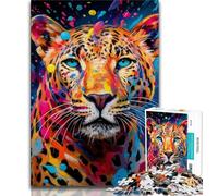 Puzzle per adulti da 1000 pezzi, leopardo africano, aiuta il cervello a esercitare i giocattoli avvincenti per coltivare la pazienza, decorazione perfetta (75x50cm)