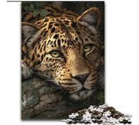 Puzzle per adulti da 1000 pezzi Leopardo nella natura selvaggia, puzzle da 1000 pezzi, attività di legame familiare, feste e compleanni (dimensioni 26x38cm)