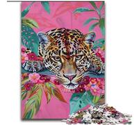 Puzzle per adulti da 1000 pezzi, leopardo psichedelico, giocattoli da gioco, ogni pezzo è unico, gioco divertente e stimolante per tutta la famiglia, adatto a bambini dai 14 anni (dimensioni 26x38cm)