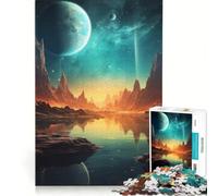 Puzzle per adulti da 1000 pezzi "Let Us Beam Down Here" gioco pratico divertente e spiritoso ideale come regalo di Natale 38x52cm