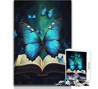 Puzzle per adulti da 1000 pezzi, libri di farfalle, magico, perfetto per le ore di svago tranquille, giocattolo di alta qualità con taglio preciso, dimensioni 38x52cm