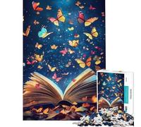 Puzzle per adulti da 1000 pezzi libro aperto con farfalle puzzle da 1000 pezzi giocattolo antistress divertente e spiritoso regalo per amici e familiari (38x52cm)