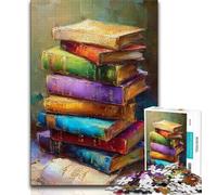 Puzzle per adulti da 1000 pezzi, libro dipinto a olio, aiuta il cervello a esercitare giocattoli avvincenti per coltivare la pazienza, decorazione perfetta 50x75cm